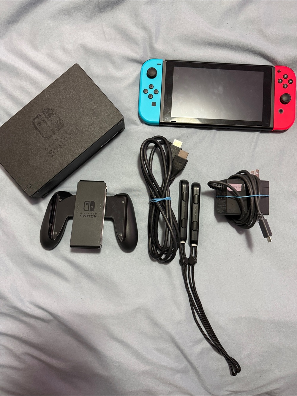 2018 Nintendo Switch with Neon Blue & Neon Red Joy-Con Controllers & Dock